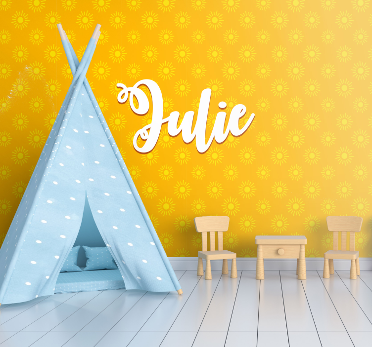 Sunflower Pattern Background childrens wall mural - TenStickers