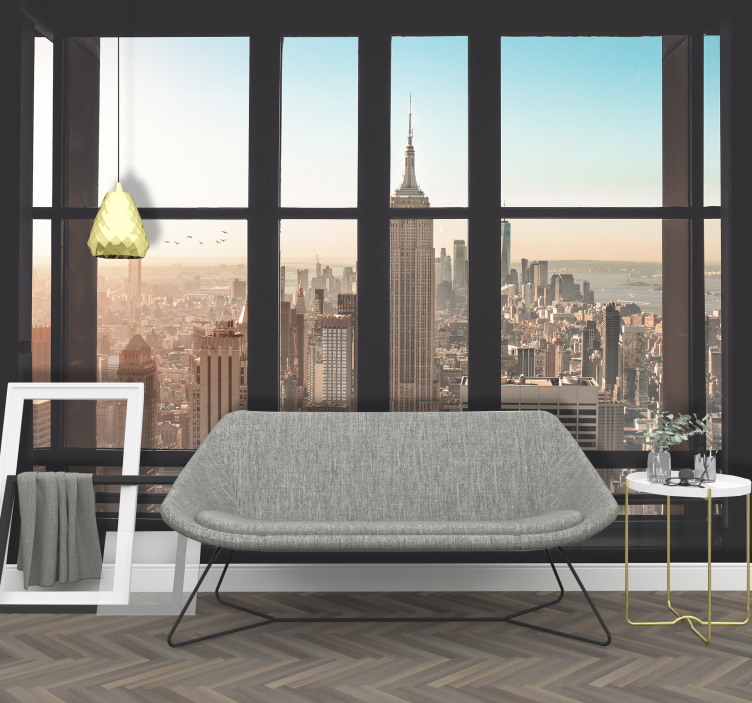 Sunny morning in New York skyline 3d wallpaper - TenStickers