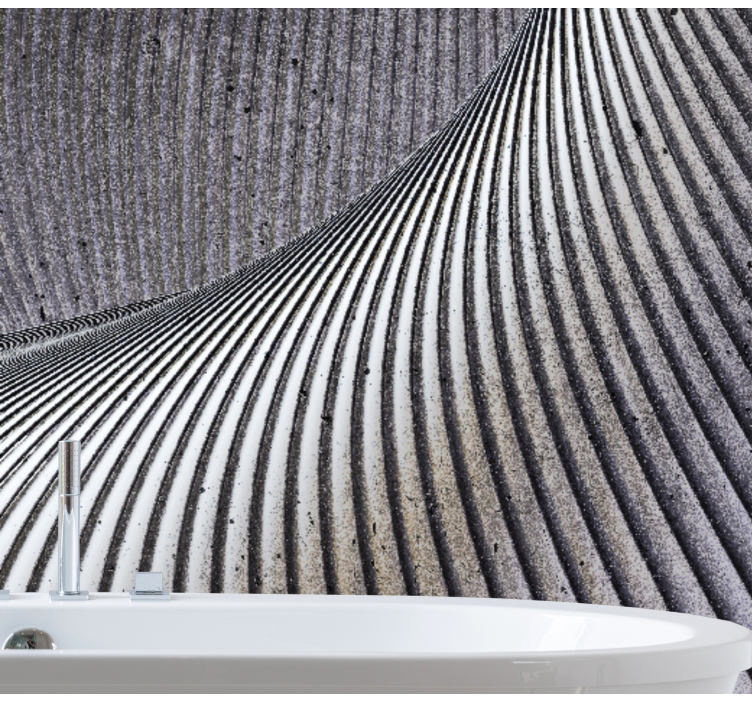 Texture wall mural curved sand patterns - TenStickers