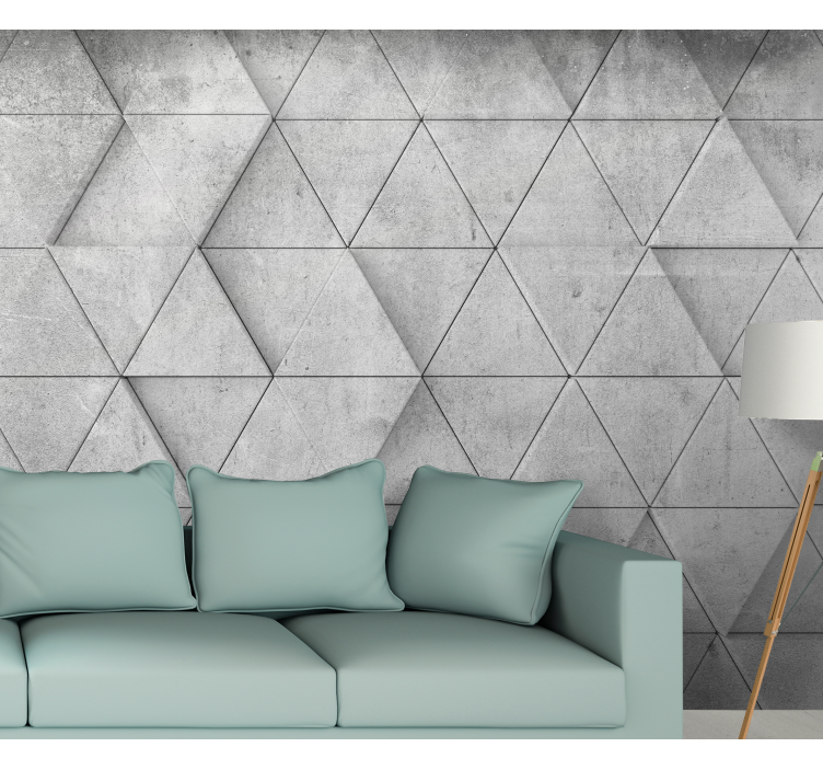 Texture wall mural geometric concrete design - TenStickers