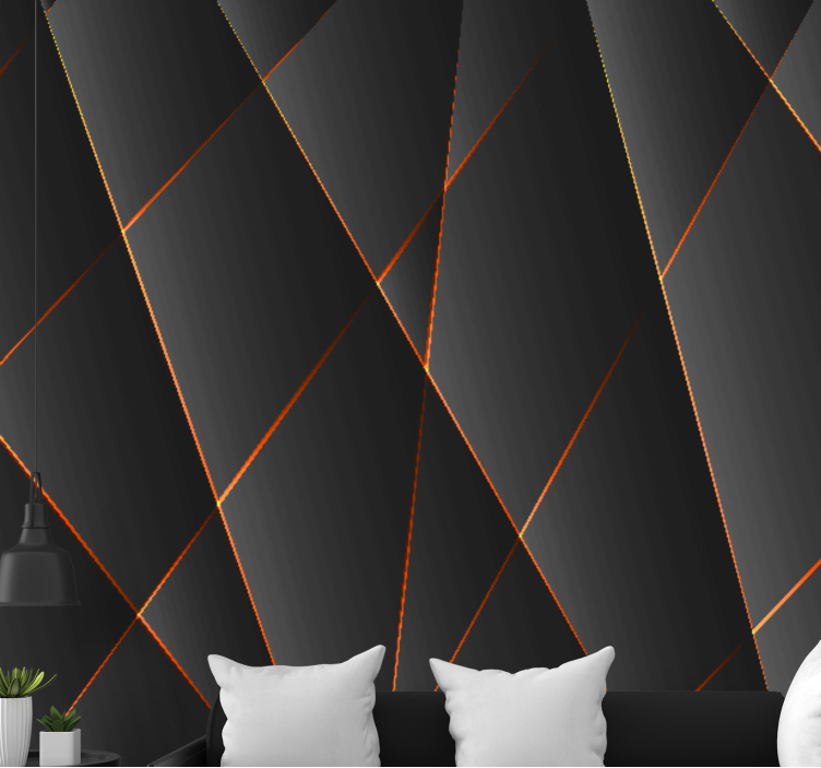 Texture wall mural geometric linear designs - TenStickers