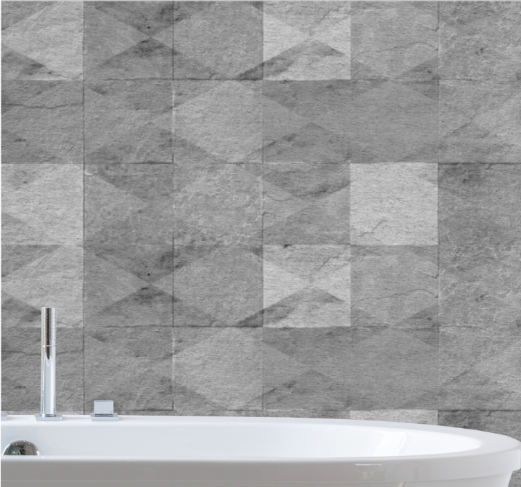 Texture wall mural geometric stone pattern - TenStickers