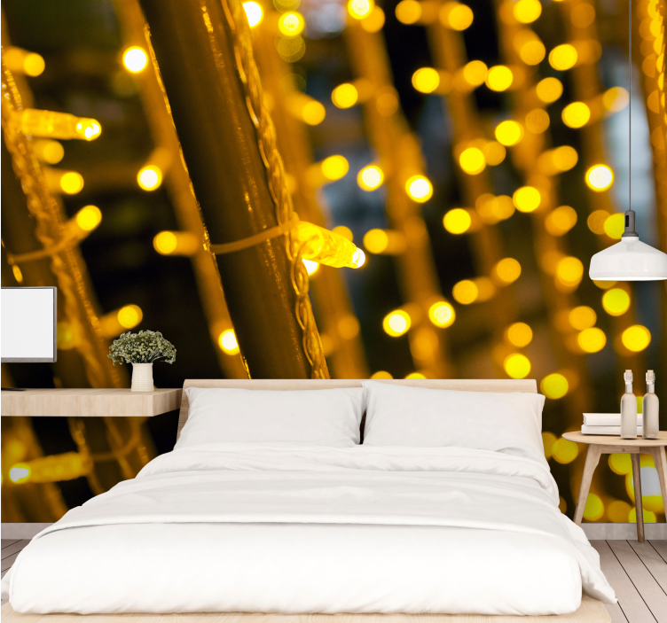 Texture wall mural glowing light designs - TenStickers