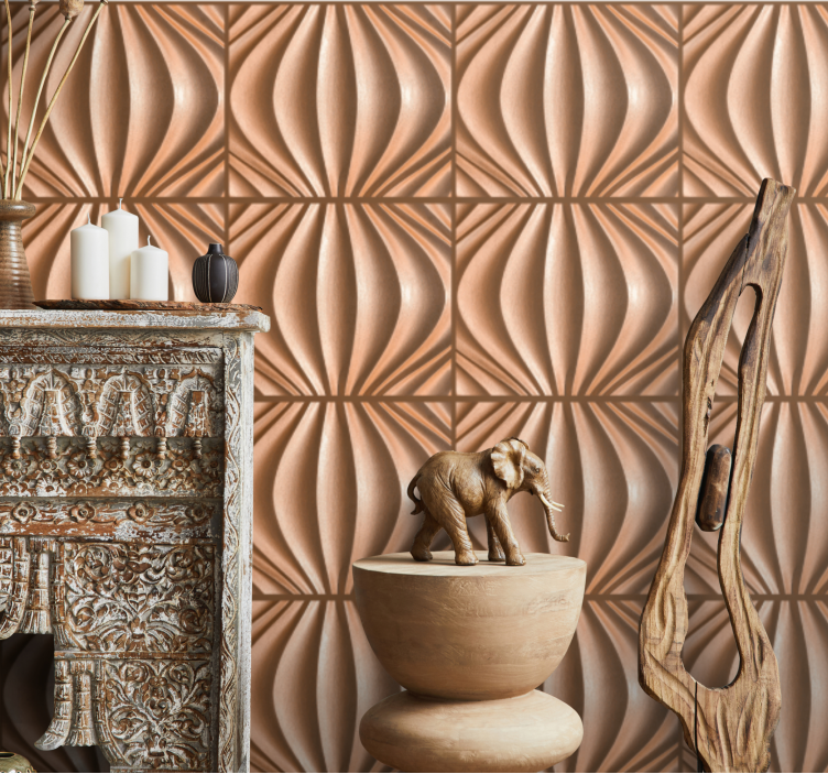 Texture wall mural textured wave design - TenStickers