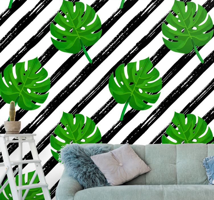 Tropical Leaf Pattern other wall mural - TenStickers
