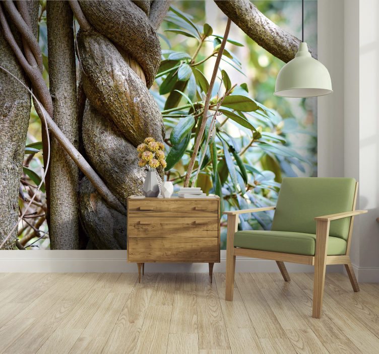 Twisted Vines and Greenery wall mural nature - TenStickers