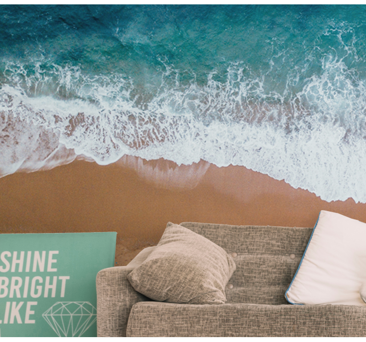 Under the sea wall mural seascape wave design - TenStickers