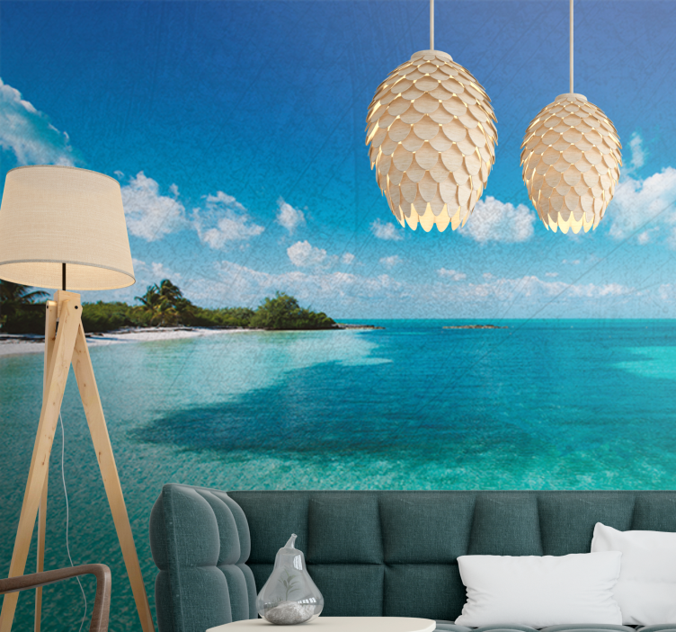 Under the sea wall mural tranquil ocean waves - TenStickers