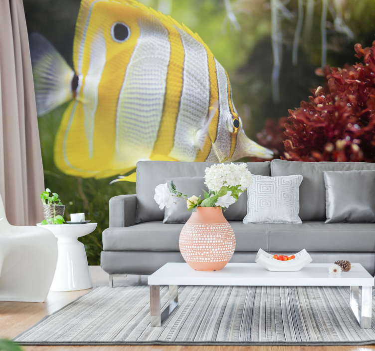 Vibrant Butterfly Fish animals wall mural - TenStickers