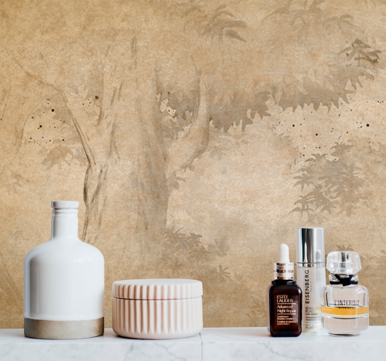 Vintage rainforest landscape   nature wall mural - TenStickers