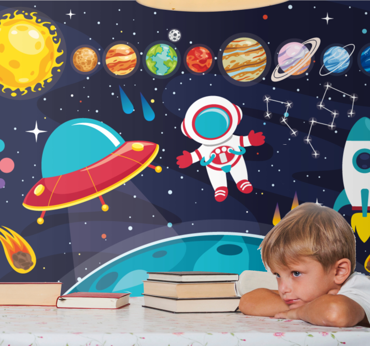 Wall mural fantasy cosmic quest design - TenStickers
