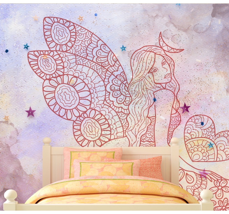 Wall mural fantasy heartfelt fairy - TenStickers