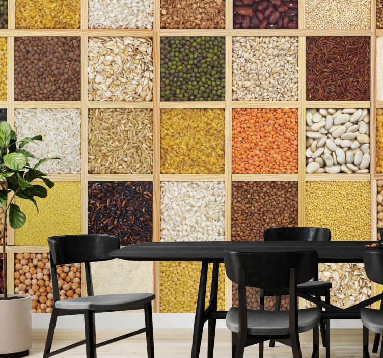 Wall mural kitchen different legumes - TenStickers