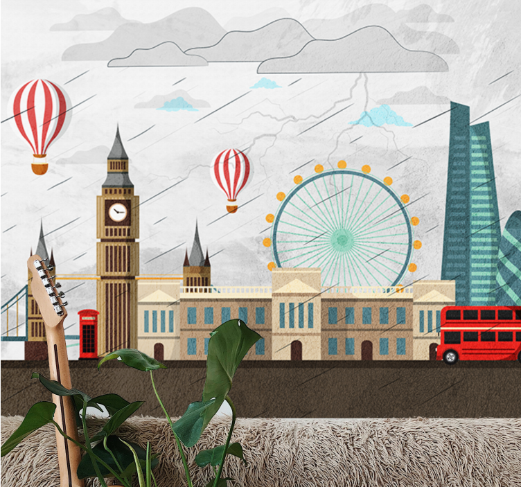 Wall mural london skyline adventure - TenStickers