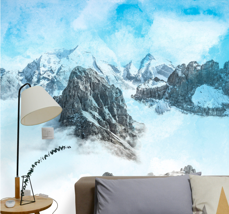 Wall mural mountain majestic icy peaks - TenStickers
