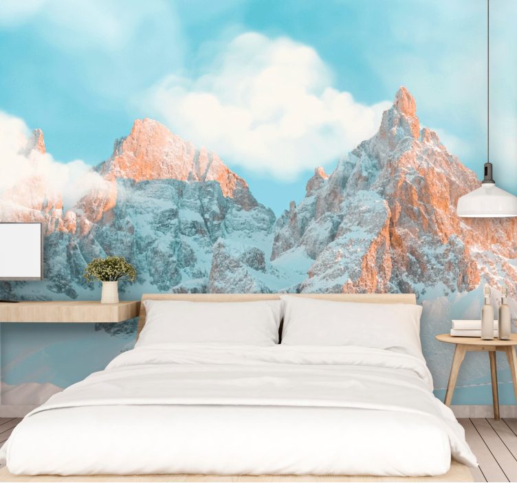 Wall mural mountain regal frosty peaks - TenStickers