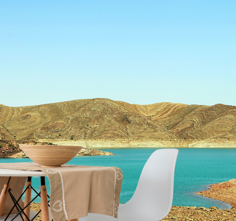 Wall mural mountain serene lake view - TenStickers