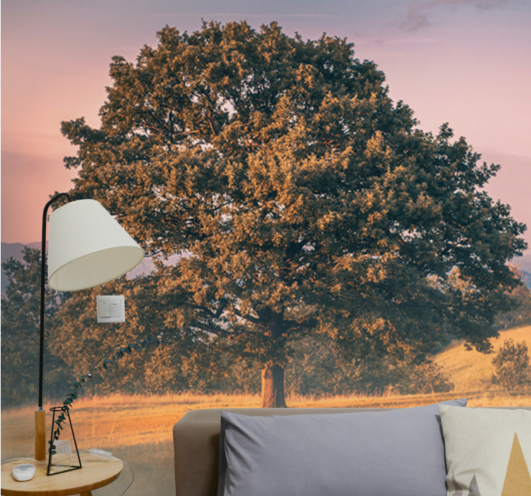 Wall mural nature grand oak tree - TenStickers