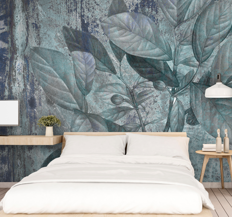 Wall mural nature leafy green sprouts - TenStickers