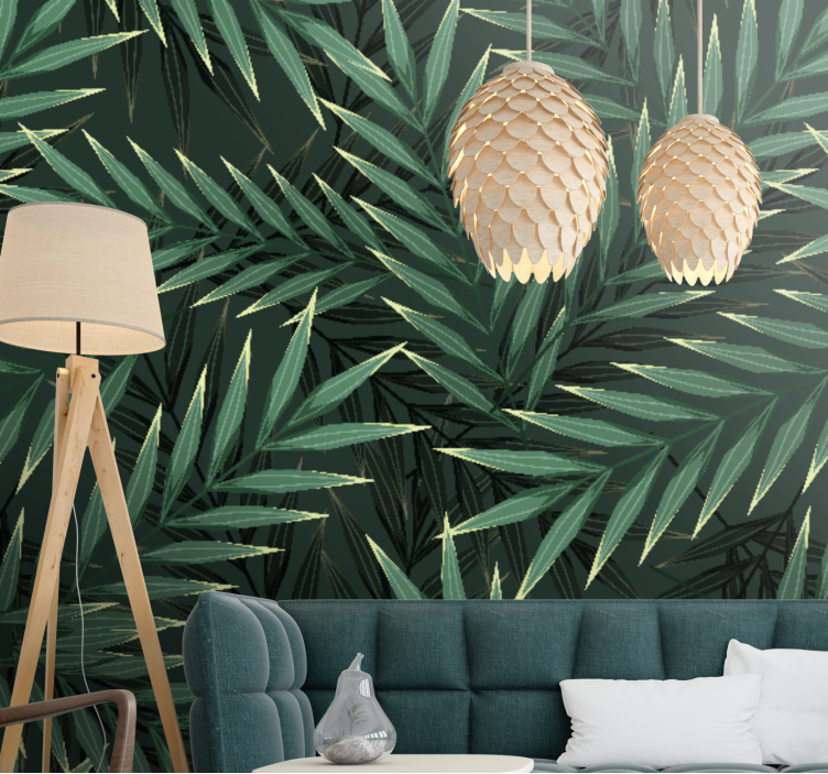 Wall mural nature lively emerald foliage - TenStickers