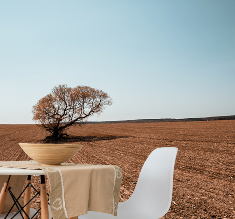 Wall mural nature lonely tree scene - TenStickers