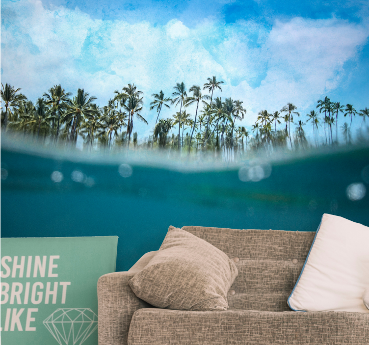 Wall mural nature palm tree horizon - TenStickers