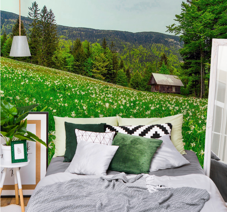 Wall mural nature serene pastoral landscape - TenStickers