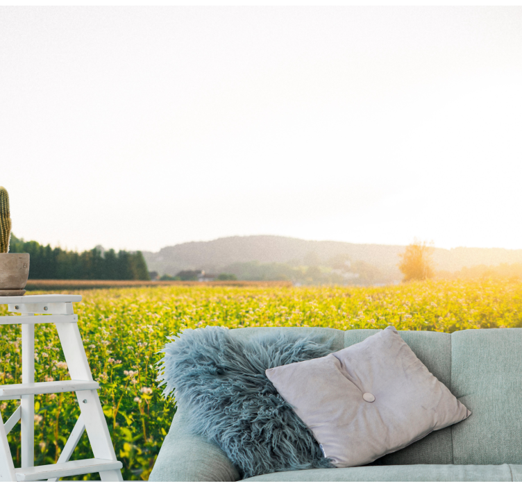 Wall mural nature tranquil meadow landscape - TenStickers