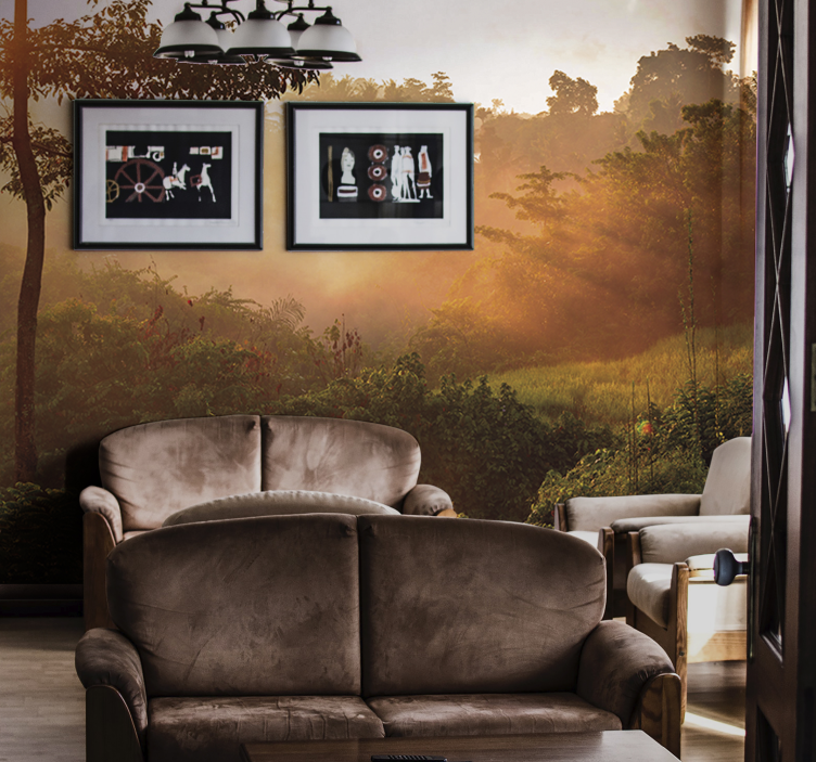 Wall mural nature tranquil woodland scenery - TenStickers