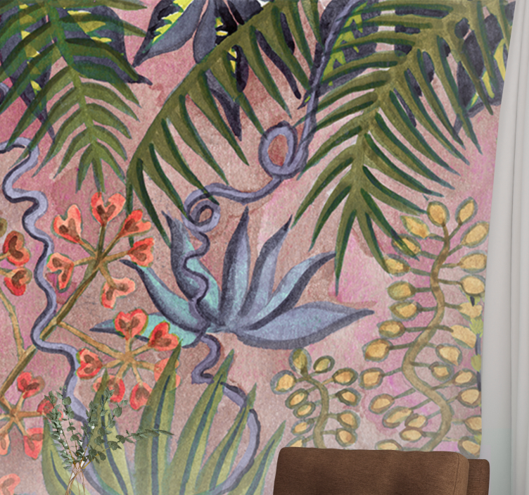 Wall mural nature tropical plant showcase - TenStickers
