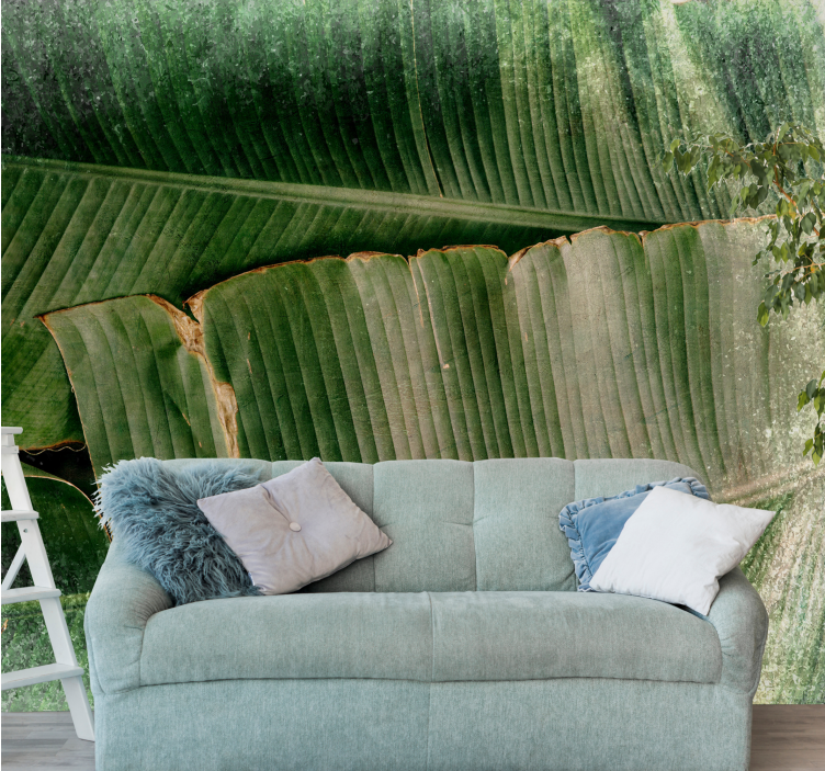 Wall mural nature vibrant foliage layers - TenStickers