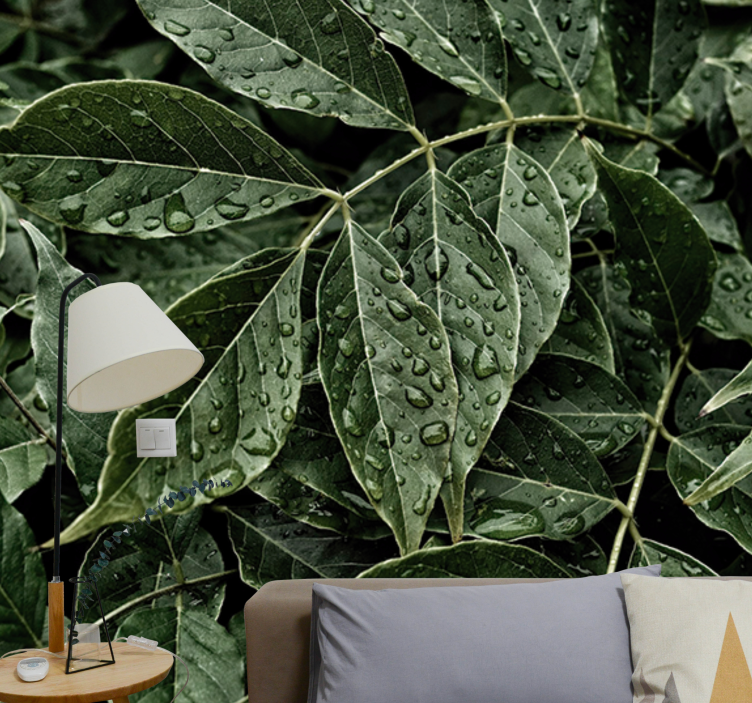 Wall mural nature vibrant leafy background - TenStickers