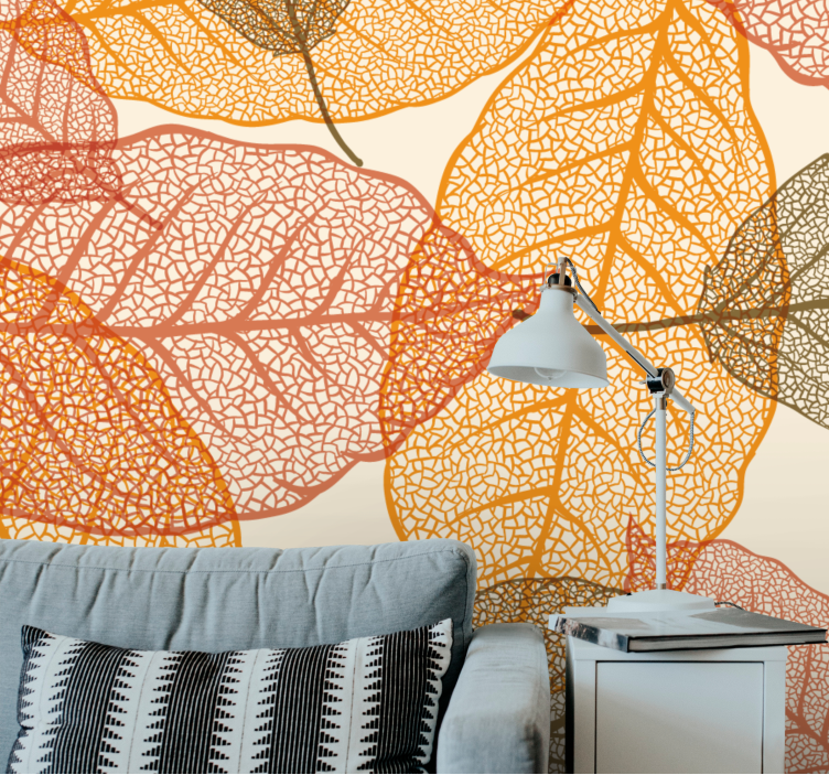Wall mural nature with detailed leaf patterns - TenStickers