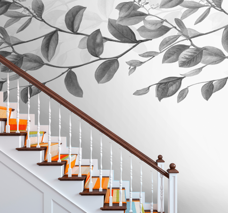 Wall mural trees graceful leaf design - TenStickers
