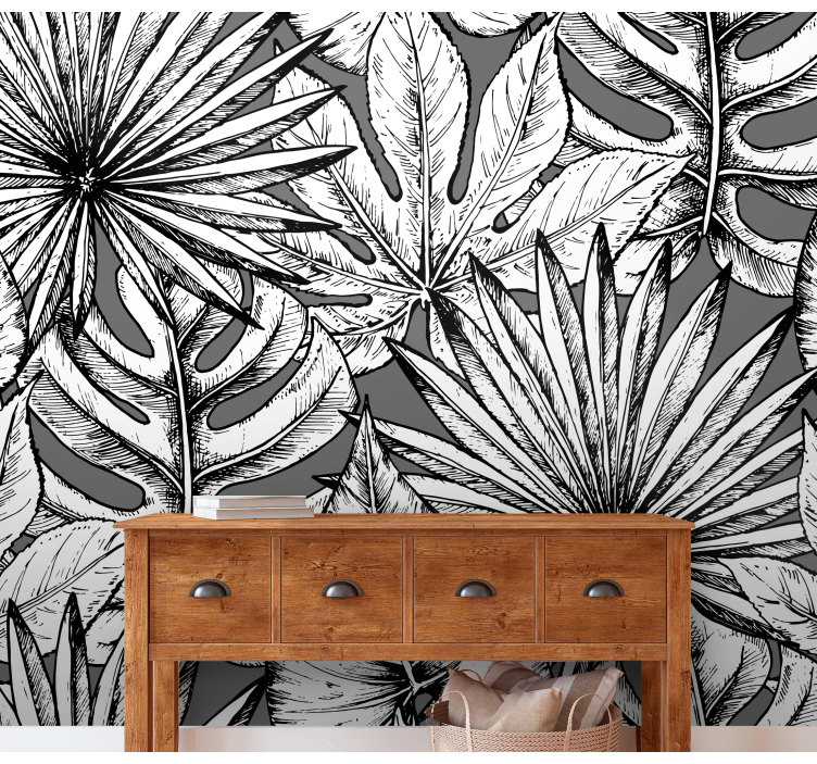 Wall mural trees intricate leaf design - TenStickers