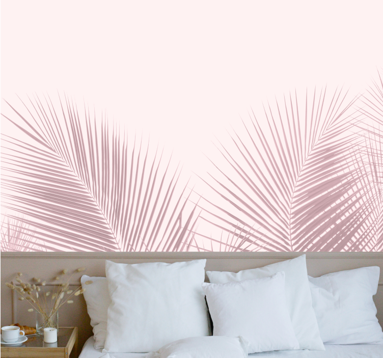 Wall mural trees palm leaf shadows - TenStickers