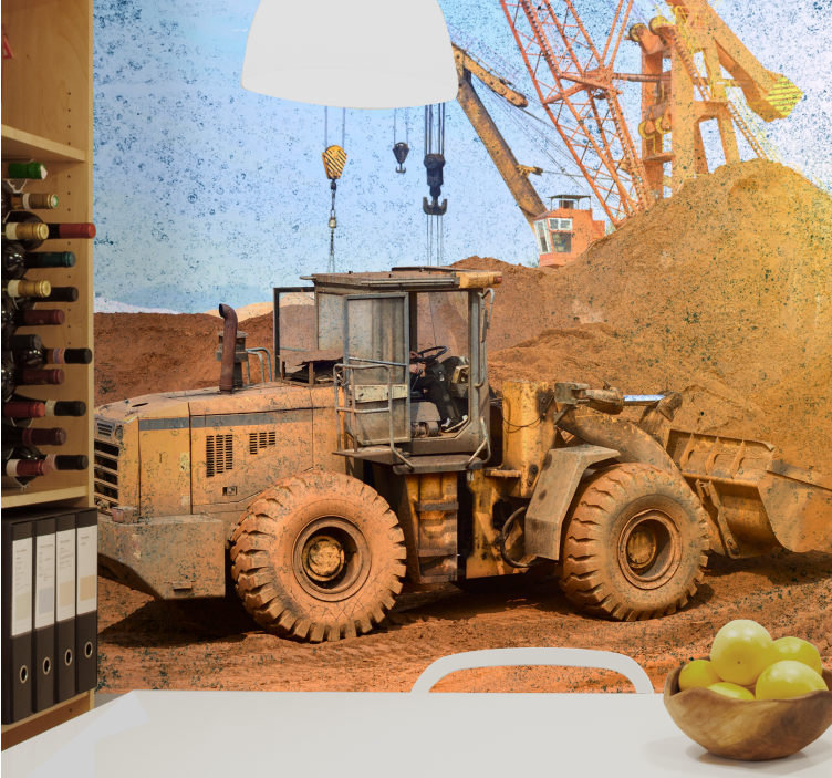 Wall mural vehicle construction loader machine - TenStickers