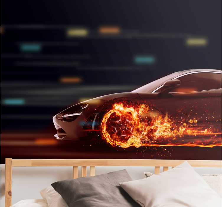 Wall mural vehicle fast racing motion - TenStickers