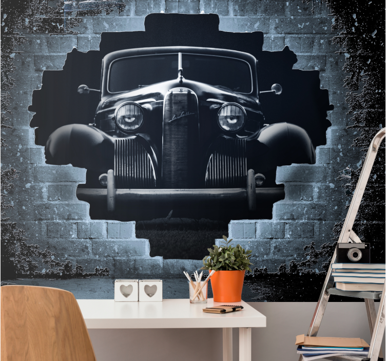Wall mural vehicle vintage car front - TenStickers