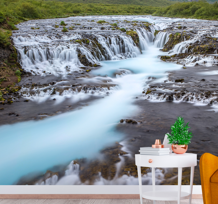 Wall mural waterfall serene waterfall flow - TenStickers