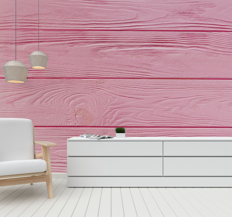 Wall mural wood texture pink color Wood - TenStickers