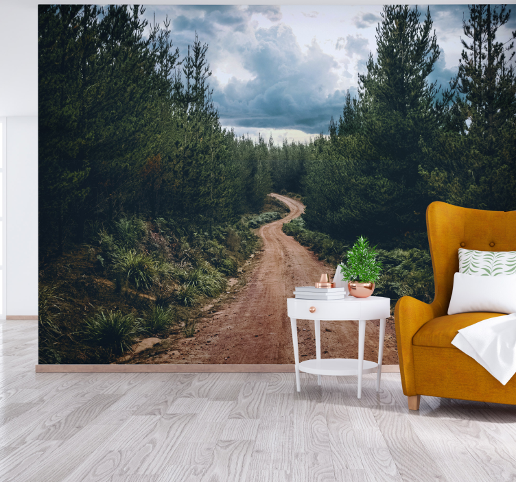 Winding nature path landscape wall mural - TenStickers