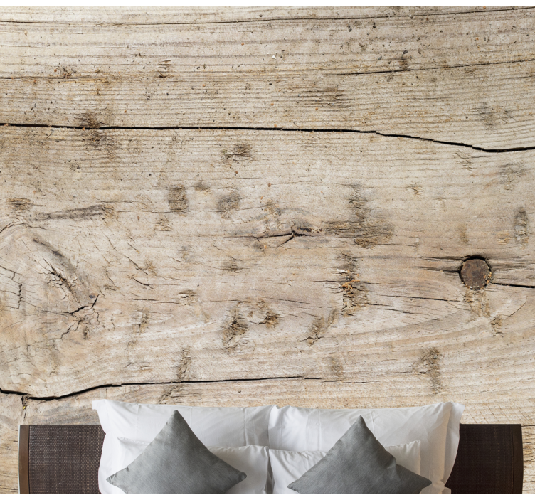 Woods wall mural textured wooden surface - TenStickers