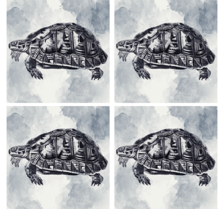 Artistic Turtle Illustration geek coasters - TenStickers