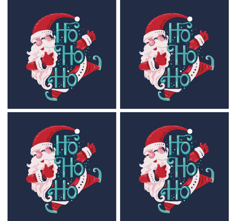 Santa claus drink coaster - TenStickers