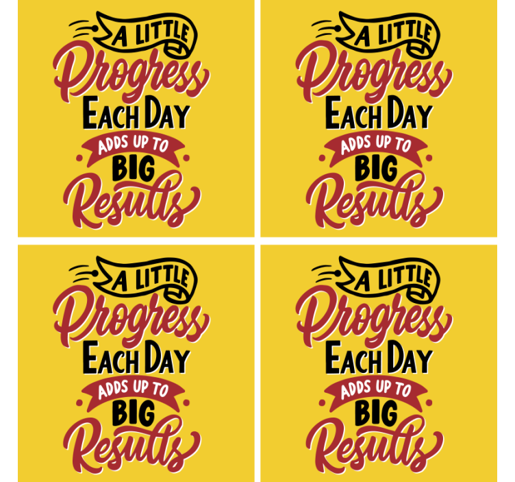 Motivation Quote text coasters - TenStickers