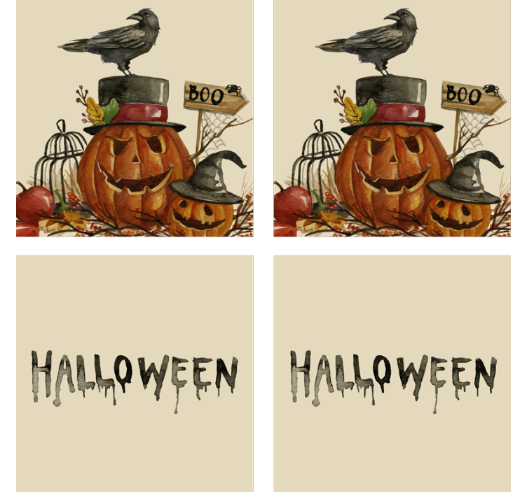 Halloween coaster pumpkin crow design - TenStickers