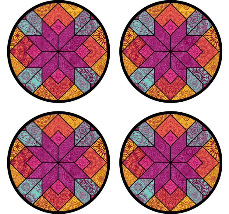 Paisley mosaic drink coaster - TenStickers