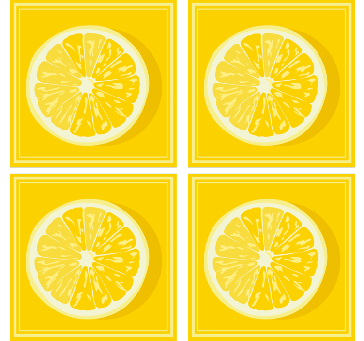 Citrus slice style coasters - TenStickers