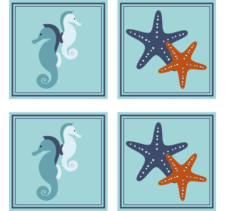 Marine Style marine life coasters - TenStickers